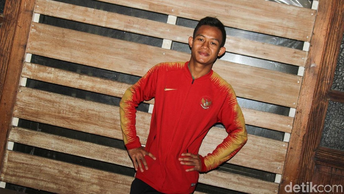 Sani Rizki Fauzi cerita soal perayaan golnya. (Foto: Rifkianto Nugroho/detikcom)