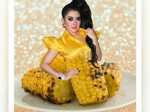 Netizen Edit Gaun Syahrini yang Disamakan dengan Warna Makanan