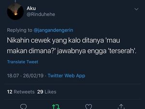 Cuitan Netizen yang Mau Nikahin Cewek Cuek Ketika Makan Cuitan Netizen yang Mau Nikahin Cewek Cuek Ketika Makan