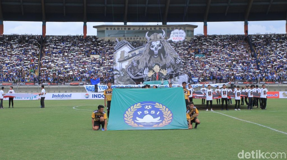 Ilustrasi bobotoh di laga Persib Bandung. (Foto: Wisma Putra/detikSport)