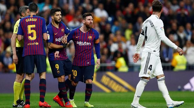Barcelona dua kali beruntun mempermalukan Madrid di Santiago Bernabeu.