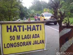 Jalur Grobogan Pati Longsor, Kendaraan Melintas Bergantian