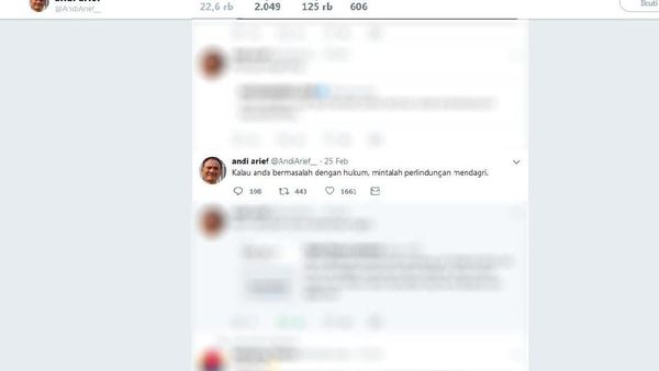 Ini Cuitan-cuitan Andi Arief Sebelum Kena Kasus Narkoba