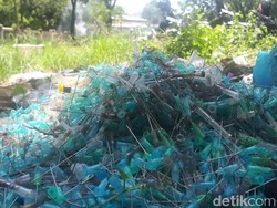 Ratusan Jarum Suntik Bekas Dibuang Sembarangan di Solo, Ini Bahayanya