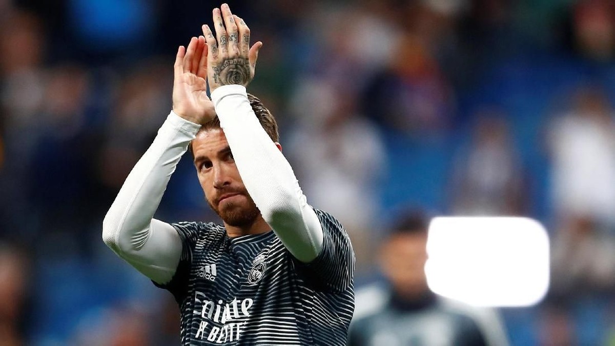 Bek sekaligus kapten Real Madrid Sergio Ramos. (Foto: Juan Medina / Reuters)