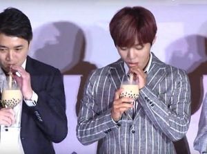 Bukan Wine, Artis K-Pop Muda Ini Justru Disuguhi Boba Milk Tea di Taiwan