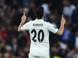 Madrid sempat memperkecil ketertinggalan lewat gol Marco Asensio di menit ke-70. (Foto: Denis Doyle/Getty Images)