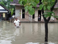 Potret Aktivitas Warga Bojonegoro di Tengah Banjir