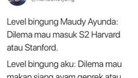 Maudy Ayunda Dilema Pilih S2, Ini Cuitan Kocak Netizen Saat Dilema Pilih Makanan