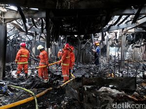 Potret 414 Ruko di Pasar Blok A yang Hangus Dilalap Api