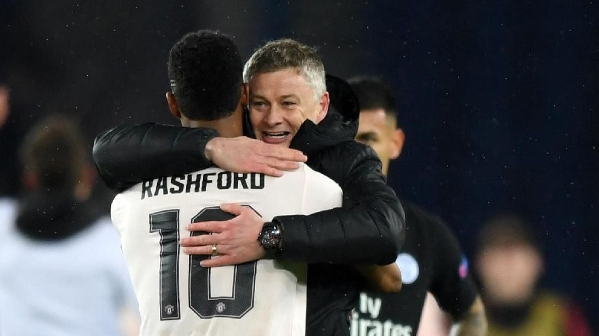 Marcus Rashford sempat diragukan Ole Gunnar Solskjaer sebelum cetak gol penalti penentuan. (Foto: Shaun Botterill / Getty Images)