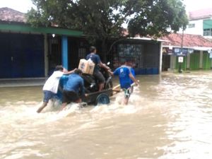 Sungai Gamping Klaten Meluap, 50 Hektare Sawah Kebanjiran Sungai Gamping Klaten Meluap, 50 Hektare Sawah Kebanjiran