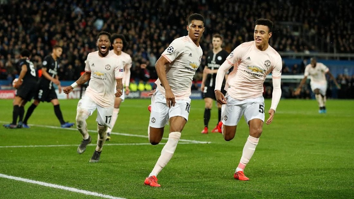 MU singkirkan PSG berkat kemenangan 3-1 di Parc de Princes. (Foto: John Sibley/Action Images via Reuters)
