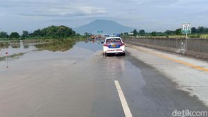Masih Ada Genangan Air, Lalin di Tol Madiun Normal