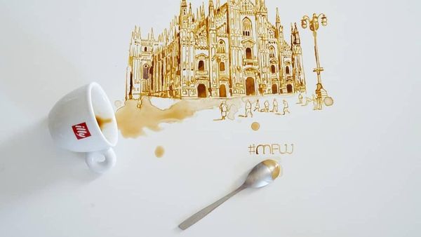 Keren! Begini Jadinya Kalau Air Seduhan Kopi Dijadikan Lukisan Bernilai Seni Tinggi