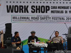 Polisi di Gresik Gandeng Motovlogger Meriahkan MRSF 2019