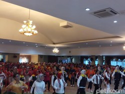 Istri Kapolri Gelar Senam Kreasi 2019, Libatkan 450 Ibu-ibu Jadi Peserta