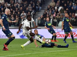 Kean, yang dipercaya jadi starter, membuka keunggulan Juventus pada menit ke-11. Foto: Tullio M. Puglia/Getty Images
