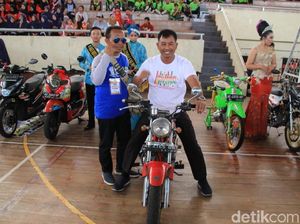 Motor Modifikasi Warnai Millennial Road Safety Festival di Magetan