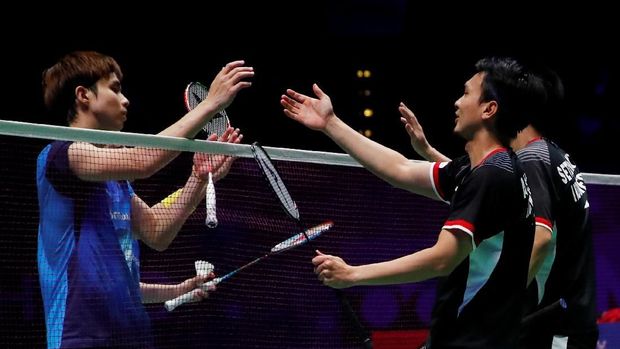 Mohammad Ahsan/Hendra Setiawan bangkit setelah menelan kekalahan di gim pertama.