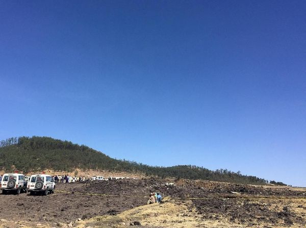 Penampakan Lokasi Jatuhnya Pesawat MAX 8 Ethiopian Airlines