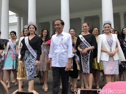 Bertemu Jokowi, Finalis Puteri Indonesia Diminta Tak Golput