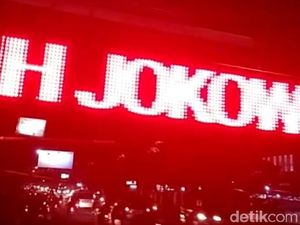 Ternyata Ada Juga Running Text Diretas Ajak Pilih Jokowi di Semarang