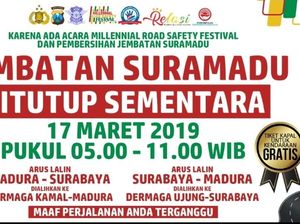 Suramadu Ditutup 6 Jam untuk MRSF 2019, Lalin Dialihkan ke Mana?