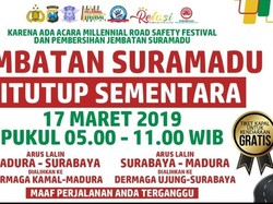 Suramadu Ditutup 6 Jam untuk MRSF 2019, Lalin Dialihkan ke Mana?