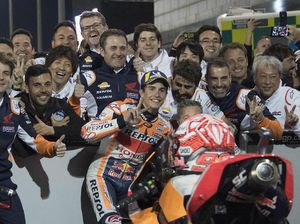 Gagal Lagi Kalahkan Dovizioso, Marquez Puas Posisi Dua di MotoGP Qatar