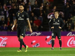 Setelah menjalani tiga laga beruntun selalu kalah, Madrid akhirnya kembali ke jalur kemenangan. Los Merengues unggul telak 4-1 dalam lawatan ke Valladolid. REUTERS/Sergio Perez.