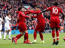 Liverpool meraup tiga poin saat menjamu Burnley, meski tertinggal duluan. REUTERS/Jason Cairnduff.