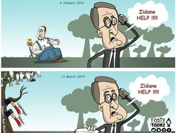 Presiden Real Madrid, Florentino Perez, mengontak kembali Zinedine Zidane. Dia minta bantuan untuk kembali menukangi Los Blancos. (Foto: Istimewa)