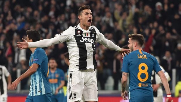 Ronaldo saat Juventus menghadapi Atletico Madrid.