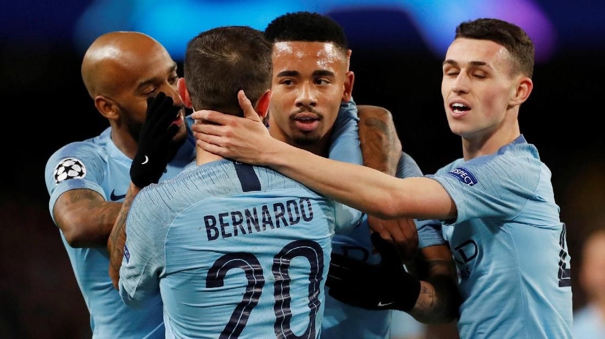 Manchester City melaju ke perempatfinal Liga Champions dengan agregat gol paling besar (Reuters/Lee Smith)