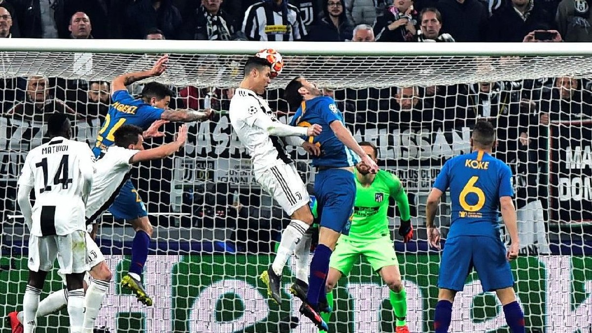 Cristiano Ronaldo bawa Juventus ke perempatfinal. (Foto: Massimo Pinca/Reuters)