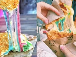 Keju Mozzarella Makin Hits Mulurnya dengan Warna Pelangi