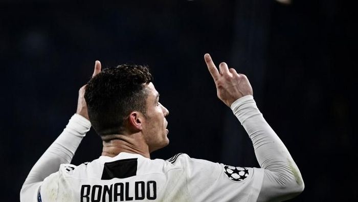 Cristiano Ronaldo diyakini tidak akan sampai diskors karena perayaan gol kontroversial. (Foto: Marco Bertorello/AFP)