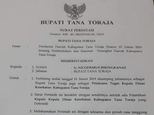Bupati Tana Toraja Lantik Diri Sendiri, Ombudsman: Itu Maladministrasi!