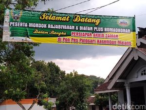 Spanduk Persiapan Akhir Zaman di Ponpes yang Menampung Warga Ponorogo