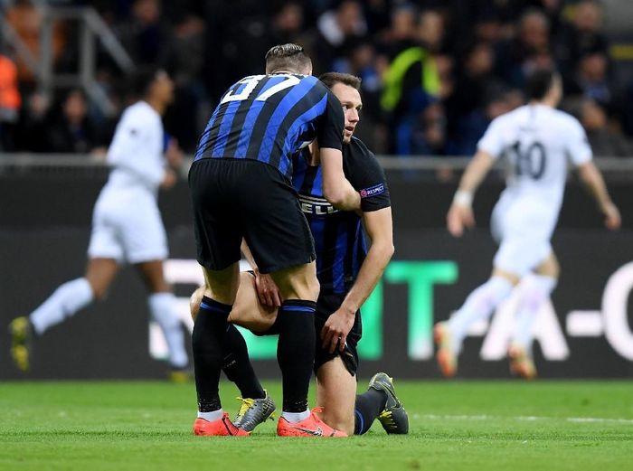 Inter Milan disingkirkan Eintracht Frankfurt di babak 16 besar Liga Europa. (Foto: Daniele Mascolo/Reuters) Inter Milan disingkirkan Eintracht Frankfurt di babak 16 besar Liga Europa. (Foto: Daniele Mascolo/Reuters)