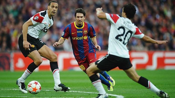 Aksi Lionel Messi saat Barcelona menghadapi MU di final Liga Champions 2010/2011. (Foto: Laurence Griffiths/Getty Images) Aksi Lionel Messi saat Barcelona menghadapi MU di final Liga Champions 2010/2011. (Foto: Laurence Griffiths/Getty Images)