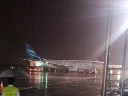 Pesawat Garuda Indonesia Tergelincir di Bandara Adisutjipto DIY