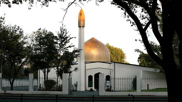 Masjid An Noor, area penembakan masal di Selandia Baru, Jumat (15/3).