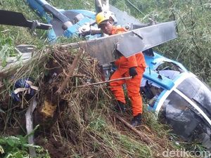 Evakuasi Bangkai Heli yang Jatuh di Tasikmalaya Tunggu Tim KNKT