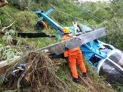 Helikopter Jatuh di Tasikmalaya, 3 Luka Berat dan 1 Luka Ringan