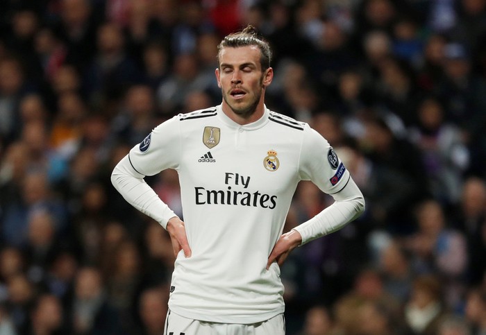 Soccer Football - Champions League - Round of 16 Second Leg - Real Madrid v Ajax Amsterdam - Santiago Bernabeu, Madrid, Spain - March 5, 2019  Real Madrids Gareth Bale reacts  REUTERS/Susana Vera