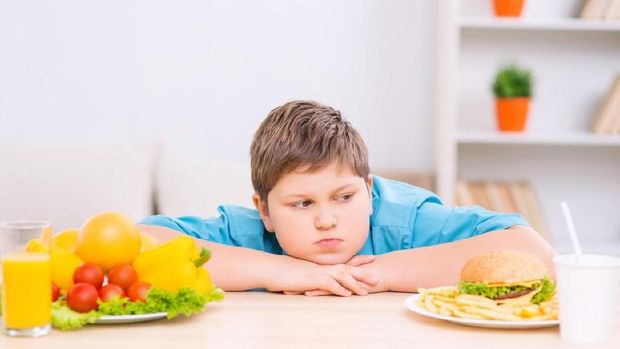 Ilustrasi anak obesitas
