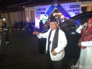 Tiba di Hotel Sultan, Maruf Siap Bicara Gagasan di Debat Cawapres