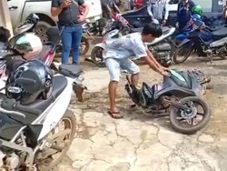 Lagi, Pemuda Rusak Motor Gegara Ditegur Polisi